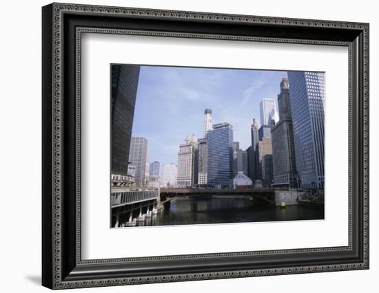 State Street Bridge Over Chicago River, Chicago, Illinois, USA-Jenny Pate-Framed Photographic Print