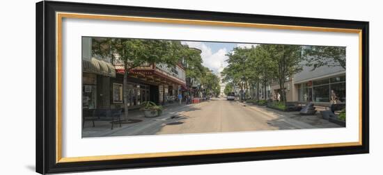 State Street movie theater and stores, Madison, Dane County, Wisconsin, USA-Panoramic Images-Framed Photographic Print