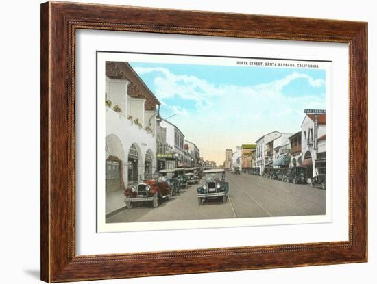 State Street, Santa Barbara, California-null-Framed Art Print