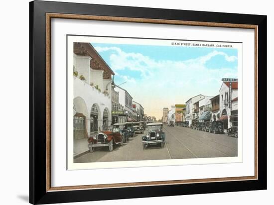 State Street, Santa Barbara, California-null-Framed Art Print