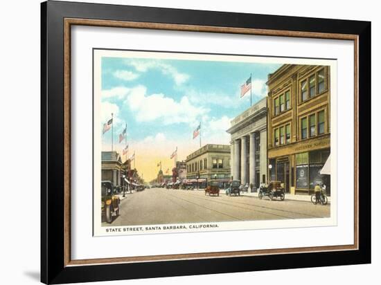 State Street, Santa Barbara, California-null-Framed Art Print