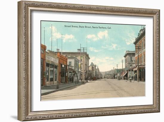 State Street, Santa Barbara, California-null-Framed Art Print