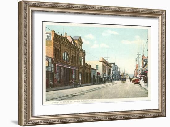 State Street, Santa Barbara, California-null-Framed Art Print