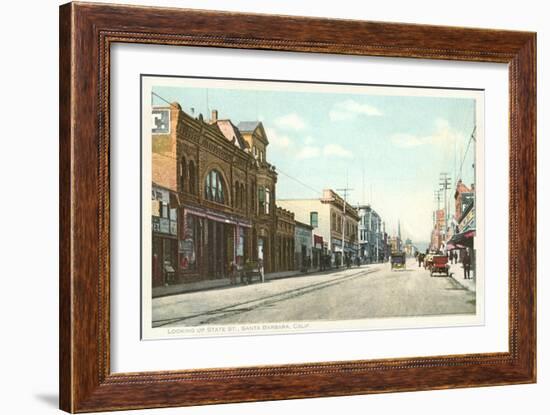 State Street, Santa Barbara, California-null-Framed Art Print