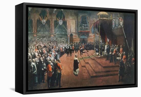 State Visit of Queen Victoria to the Glasgow International Exhibition, 22 August 1888-Sir John Lavery-Framed Premier Image Canvas