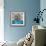 Stately - Blue on Silver-Eric Turner-Framed Art Print displayed on a wall