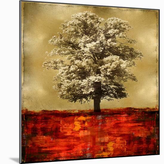 Stately - Red on Gold-Eric Turner-Mounted Art Print