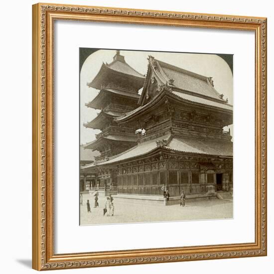 Stately Splendour of the Shitenno-Ji Temple, Osaka, Japan, 1904-Underwood & Underwood-Framed Photographic Print