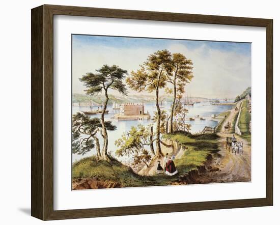 Staten Island and Narrows-Currier & Ives-Framed Giclee Print