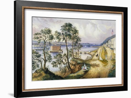 Staten Island and the Narrows from Fort Hamilton, N.Y., C.1861-Frances Flora Bond Palmer-Framed Giclee Print