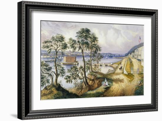 Staten Island and the Narrows from Fort Hamilton, N.Y., C.1861-Frances Flora Bond Palmer-Framed Giclee Print