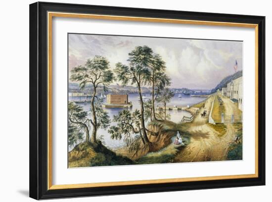 Staten Island and the Narrows from Fort Hamilton, N.Y., C.1861-Frances Flora Bond Palmer-Framed Giclee Print