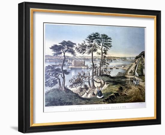 Staten Island and the Narrows, New York, USA, C1834-C1876-Frances Flora Bond Palmer-Framed Giclee Print