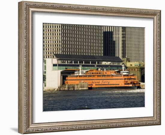 Staten Island Ferry, Business District, Lower Manhattan, New York City, New York, USA-R H Productions-Framed Photographic Print