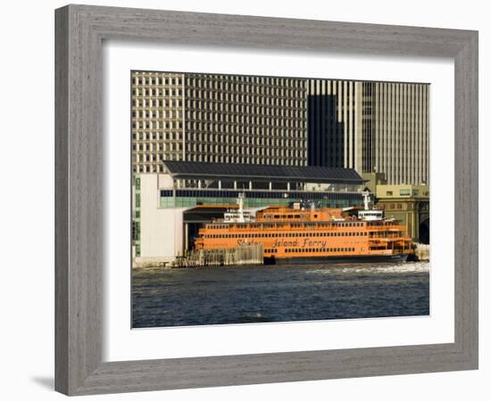 Staten Island Ferry, Business District, Lower Manhattan, New York City, New York, USA-R H Productions-Framed Photographic Print