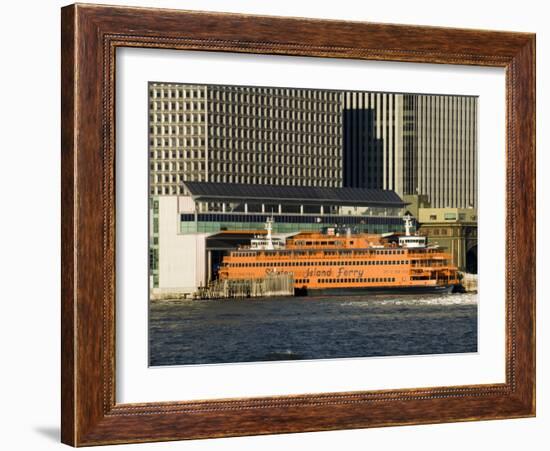 Staten Island Ferry, Business District, Lower Manhattan, New York City, New York, USA-R H Productions-Framed Photographic Print