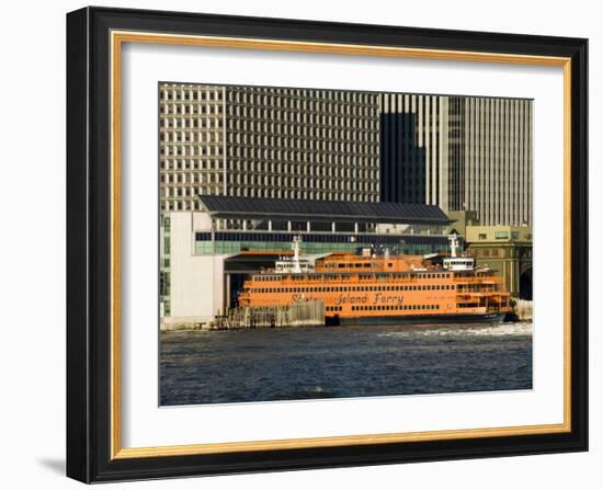 Staten Island Ferry, Business District, Lower Manhattan, New York City, New York, USA-R H Productions-Framed Photographic Print