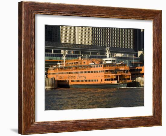 Staten Island Ferry, Business District, Lower Manhattan, New York City, New York, USA-R H Productions-Framed Photographic Print