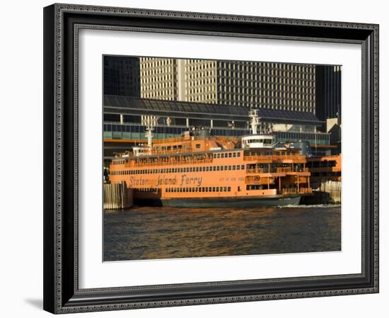 Staten Island Ferry, Business District, Lower Manhattan, New York City, New York, USA-R H Productions-Framed Photographic Print