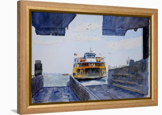 Staten Island Ferry Docking, 2010-Anthony Butera-Framed Premier Image Canvas