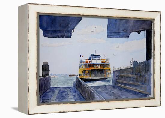 Staten Island Ferry Docking, 2010-Anthony Butera-Framed Premier Image Canvas