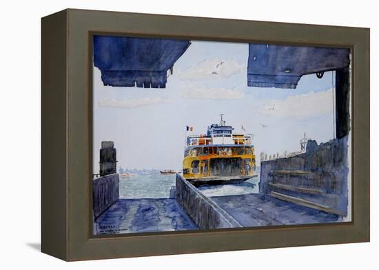 Staten Island Ferry Docking, 2010-Anthony Butera-Framed Premier Image Canvas