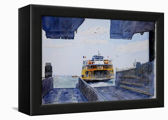 Staten Island Ferry Docking, 2010-Anthony Butera-Framed Premier Image Canvas