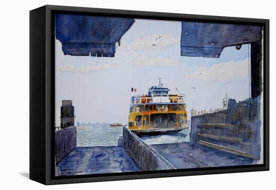 Staten Island Ferry Docking, 2010-Anthony Butera-Framed Premier Image Canvas