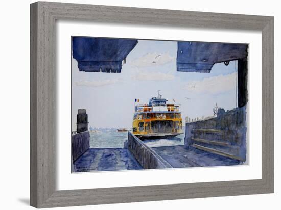 Staten Island Ferry Docking, 2010-Anthony Butera-Framed Giclee Print