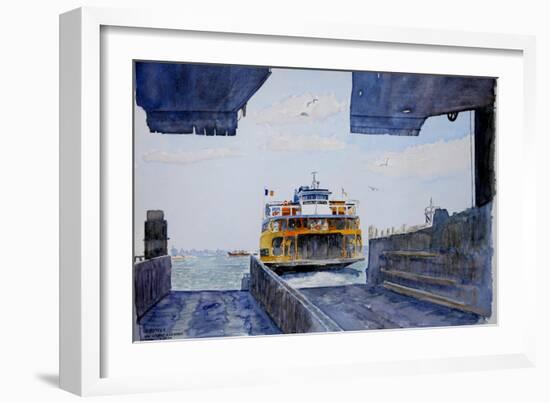 Staten Island Ferry Docking, 2010-Anthony Butera-Framed Giclee Print