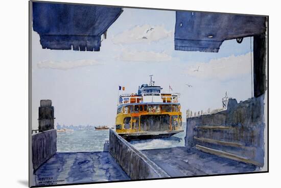 Staten Island Ferry Docking, 2010-Anthony Butera-Mounted Giclee Print