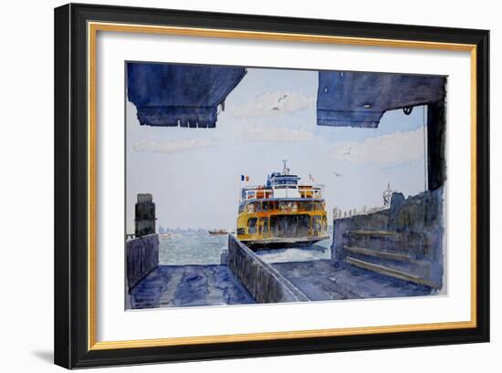 Staten Island Ferry Docking, 2010-Anthony Butera-Framed Giclee Print