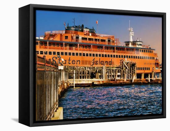 Staten Island Ferry, Manhattan, New York City-Sabine Jacobs-Framed Premier Image Canvas