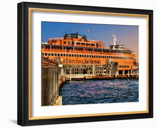 Staten Island Ferry, Manhattan, New York City-Sabine Jacobs-Framed Photographic Print