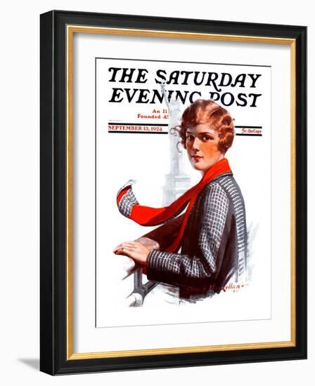 "Staten Island Ferry," Saturday Evening Post Cover, September 13, 1924-Charles A. MacLellan-Framed Giclee Print