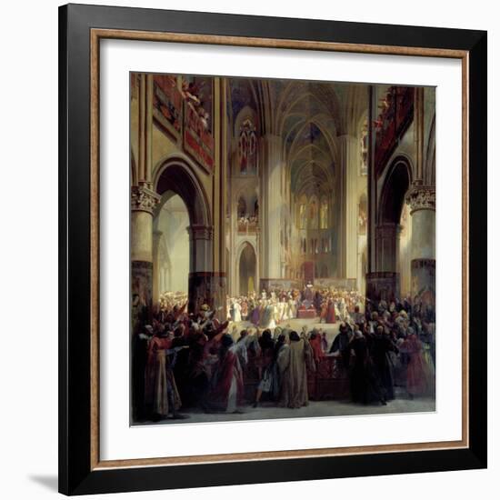 States General of Paris, 1328, Mid 19th Century-Jean Alaux-Framed Giclee Print