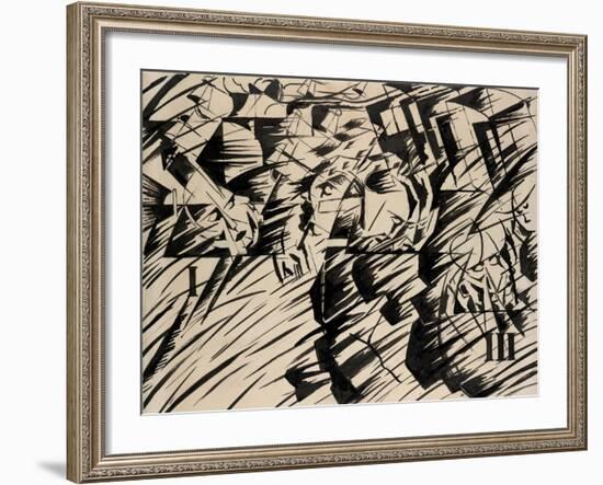 States of Mind: Those Who Go, 1912-Umberto Boccioni-Framed Giclee Print