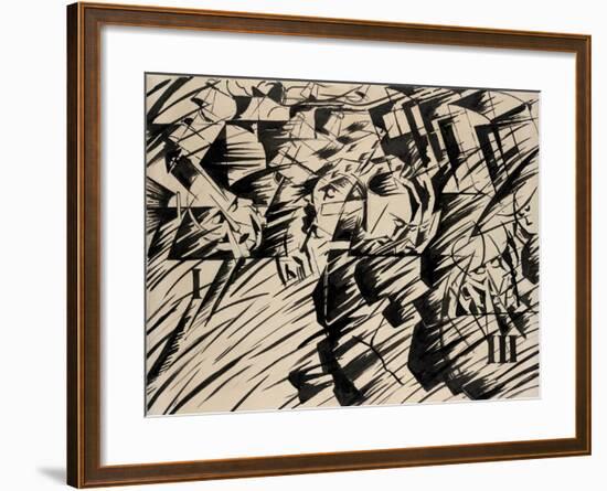 States of Mind: Those Who Go, 1912-Umberto Boccioni-Framed Giclee Print