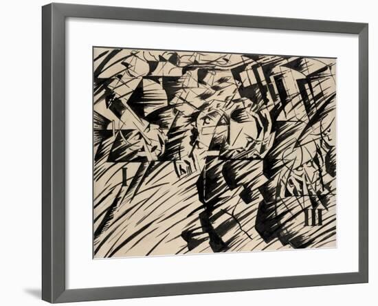 States of Mind: Those Who Go, 1912-Umberto Boccioni-Framed Giclee Print