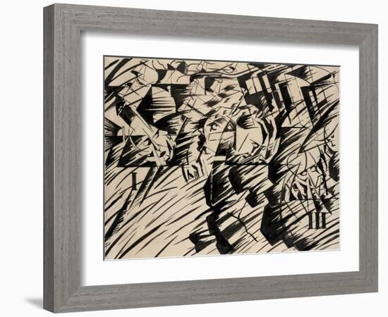 States of Mind: Those Who Go, 1912-Umberto Boccioni-Framed Giclee Print