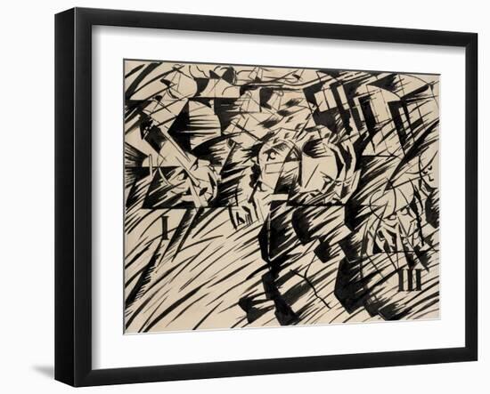 States of Mind: Those Who Go, 1912-Umberto Boccioni-Framed Giclee Print