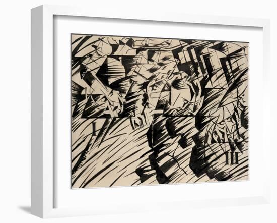 States of Mind: Those Who Go, 1912-Umberto Boccioni-Framed Giclee Print