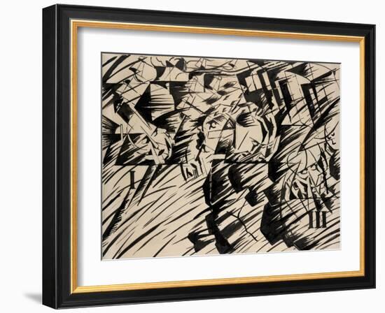 States of Mind: Those Who Go, 1912-Umberto Boccioni-Framed Giclee Print