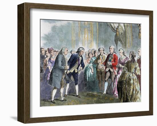 Statesman and Scientist. Franklin at Louis Xvi and Marie Antoinette, Paris, France-Prisma Archivo-Framed Photographic Print