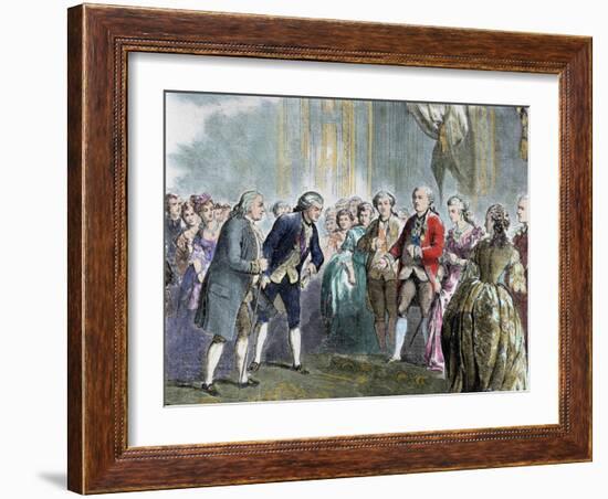 Statesman and Scientist. Franklin at Louis Xvi and Marie Antoinette, Paris, France-Prisma Archivo-Framed Photographic Print