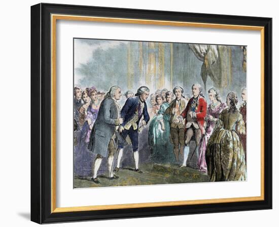 Statesman and Scientist. Franklin at Louis Xvi and Marie Antoinette, Paris, France-Prisma Archivo-Framed Photographic Print