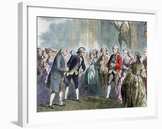 Statesman and Scientist. Franklin at Louis Xvi and Marie Antoinette, Paris, France-Prisma Archivo-Framed Photographic Print