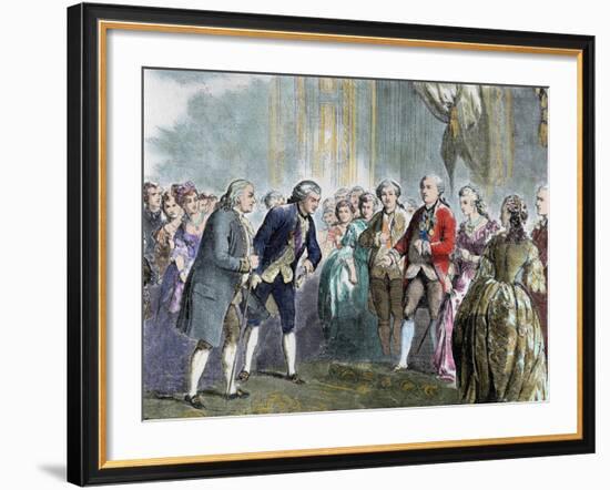 Statesman and Scientist. Franklin at Louis Xvi and Marie Antoinette, Paris, France-Prisma Archivo-Framed Photographic Print