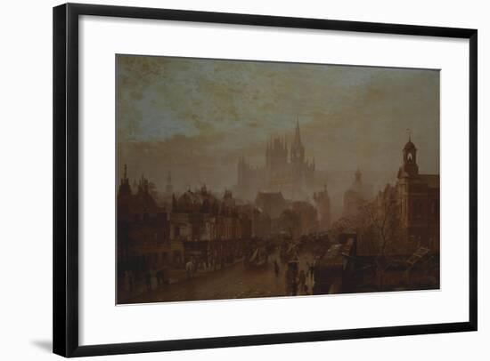Station and Saint Pancras Hotel on Pentonville Road-null-Framed Giclee Print