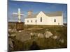 Station of the Cross and Church, St. Pierre Et Miquelon, Isle Aux Marins, Near Newfoundland, Canada-Ken Gillham-Mounted Photographic Print